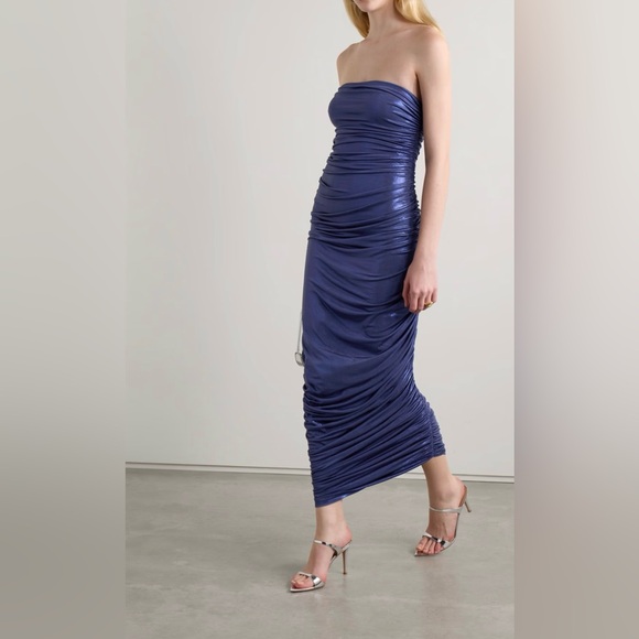 Norma Kamali Strapless Diana Gown in Military Blue size Large New without tags Norma Kamali Strapless Diana Gown in Military Blue size Large New without tags